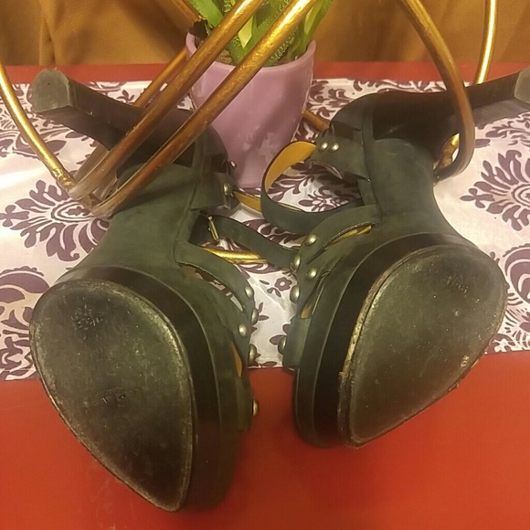 Ralph Lauren Purple Label Vachetta Leather heels - Picture 4 of 6